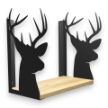 Stalowe, ozdobne wsporniki półki 20 cm - Jeleń - pJ-4g 2szt
