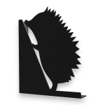 Stalowe, ozdobne wsporniki półki 20 cm - Jeż - pJez-1 2szt