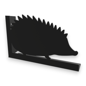 Stalowe, ozdobne wsporniki półki 20 cm - Jeż - pJez-2g 2szt