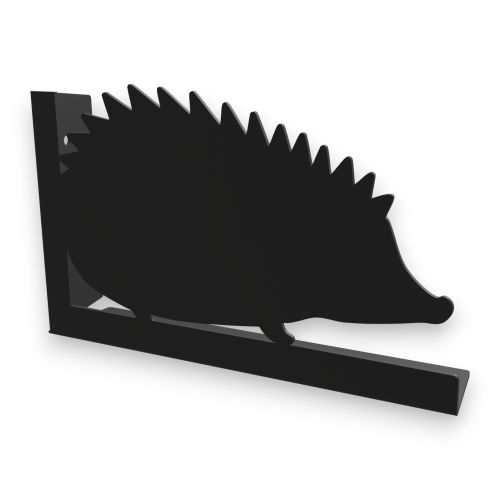 Stalowe, ozdobne wsporniki półki 20 cm - Jeż - pJez-2g 2szt