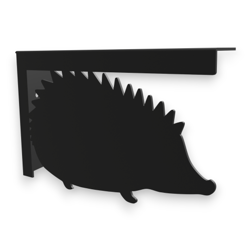 Stalowe, ozdobne wsporniki półki 20 cm - Jeż - pJez-2d